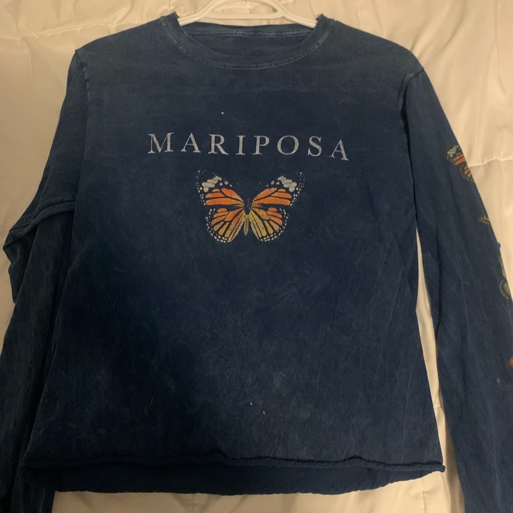 Long sleeve butterfly shirt